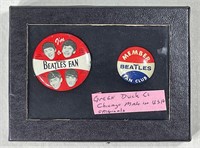 Beatle's Fan Club Pin Backs