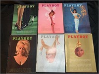 6 1965 Playboy Magazines