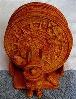 Mexican Mayan Coasters with Holder