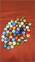 55 vintage swirl marbles mostly mint condition