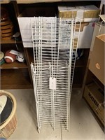 White wire shelving Qty 5
