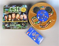 Disney Trivia & CSI Board Game Tins