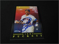 Kirby Puckett Signed Trading Card RCA COA