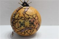Carved & Signed Gourd, Kathy Doolittle 2007