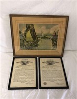 1945 Military Promotion Awards, Ahent Harbor Print