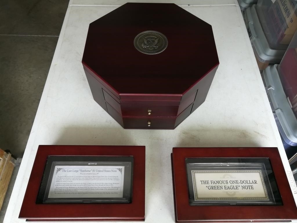 (3) Rare Currency & Coin Displays