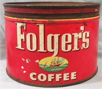 VINTAGE 1950’S FOLGER CAN