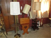 Large LOT of Lamps & End Tables