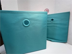 Two New Teal 10.25 Square Bin/Totes