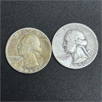 1950-D &1950-S Washington Silver Quarters