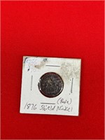 Rare 1876 Shield Nickel 5 Cent Coin