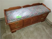 LANE PADDED TOP CEDAR CHEST W/ PAPERS