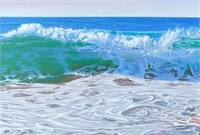 M.P. GERALD REALISTIC BREAKING WAVES PAINTING