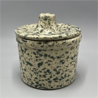 Spatterware Pottery Container