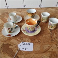 Assorted Tea Cups, Saucers, Egg Cups