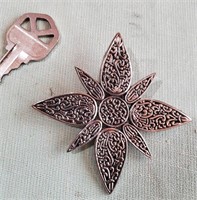JOHN HARDY  celtic star silver dress clip / brooch