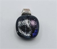 Sterling Silver Dichroic Glass Pendant