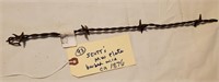 1876 Centennial year Scutt's MW Plate barbed wire