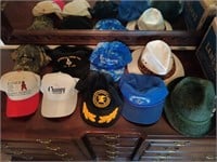 Box of assorted hats