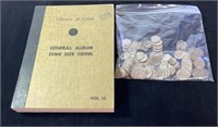 Album with 10 Barber Dimes, Bag of Franklin Dimes
