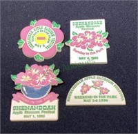 Vintage Apple Blossom pins - 1985, 1986, 1988,