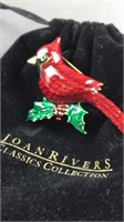 Joan Rivers Cardinal Enamel Pin