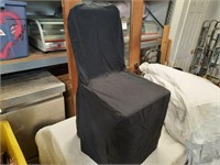 100 chair slip covers BLACK