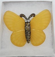Large K J L Butterfly Brooch