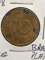 1950D w. German coin