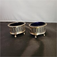 Footed Salt and Pepper Bowls; Reserve $50