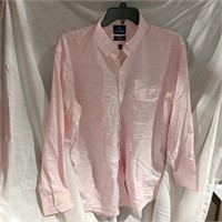 Stafford  Pink Textured Cotton Dress Shirt