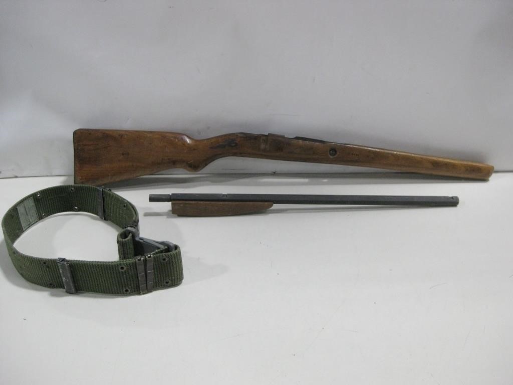 Rifle Stock, Octagon Barrel & Army Belt