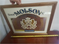 MOLSON IMPORTED MAKES IT GOLDEN SIGN / MIRROR