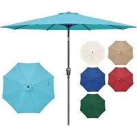 (Read)Simple Deluxe 9ft Patio Umbrella - Turquoise