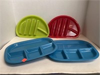 4 ct. - Kids Plastic Food Trays (2 great for Hot