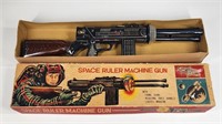 TIN BATTERY OP SPACE RULER MACHINE GUN W/ BOX