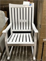 White porch rocker