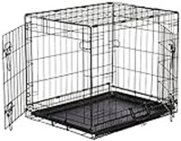 Double-Door Folding Metal Dog Crate (24 x 18)