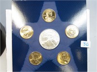 2007 Dollar Set, 1 oz Silver Eagle + Pres Dollars