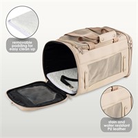 TSA Airline Approved PU Leather Luxury Pet Carrier