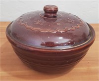 1940s Marcrest Pottery Daisy Bowl & Lid