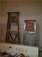 7-Foot Wooden Ladder & 6-Foot Aluminum Ladder