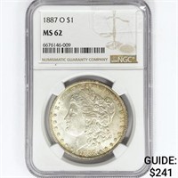 1887-O Morgan Silver Dollar NGC MS62