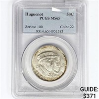 1924 Huguenot Half Dollar PCGS MS65