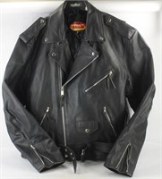 MAS LEATHER MOTORCYCLE JACKET SIZE 2Xl LIKE NEW