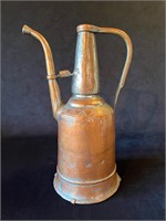 15” Copper Water Jug with Spout and Neck Design