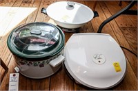 Rival Crock Pot; George Foreman Grill; West Bend