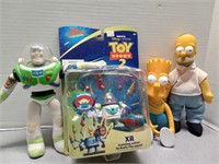 Buzz lightyear, toy story 2, the Simpsons, Bart