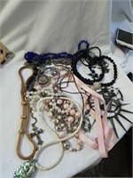 Large group of various necklaces