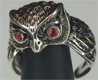 Gemstone eyeballs owl ring size 8 must owl ring